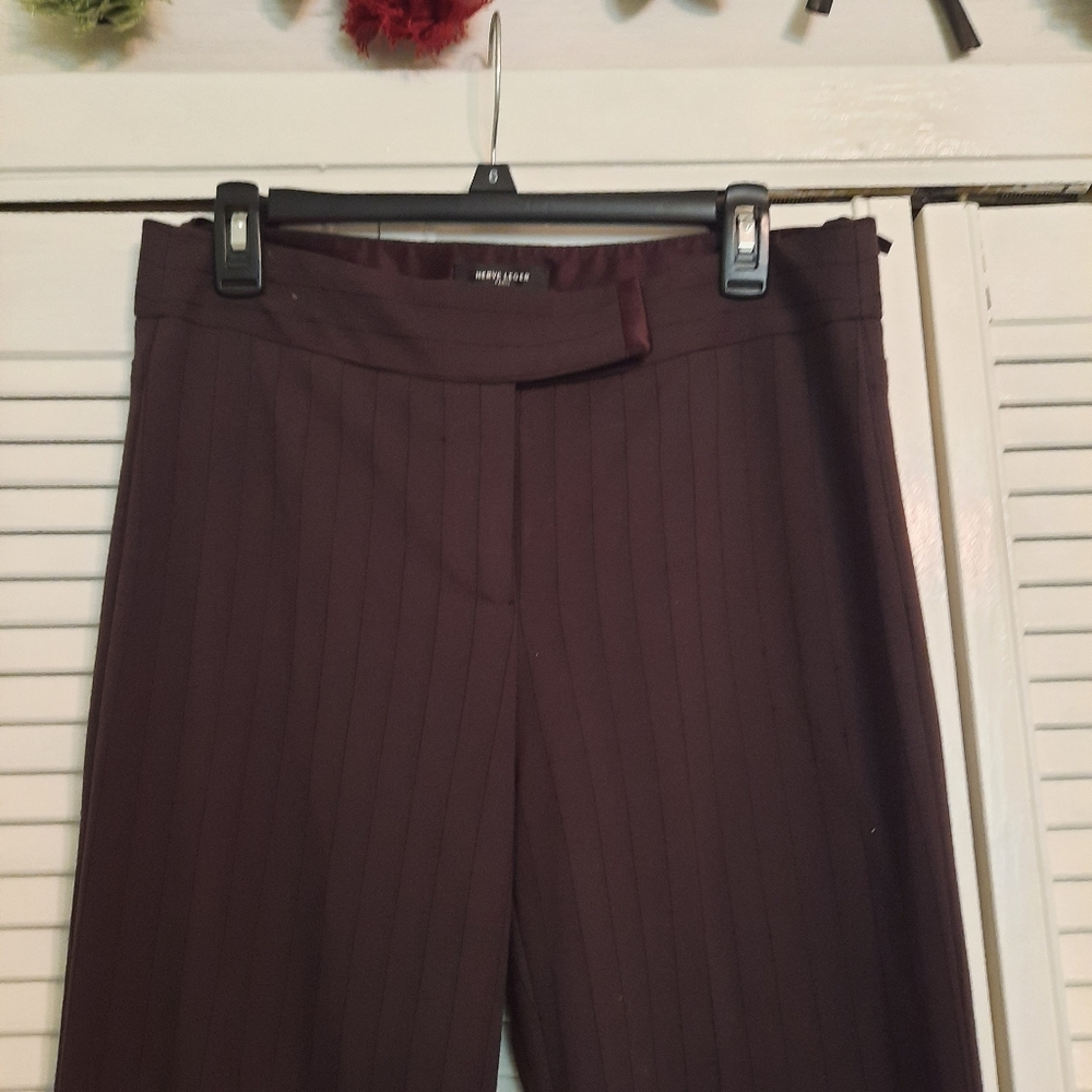 Herve leger Paris pinstripe graffiti pant suit sz 2 8 *W - Picture 7 of 9